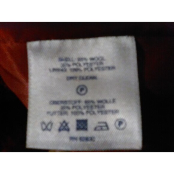 LANDS' END Women's Coat Size 14P Wool-Blend Red - Picture 8 of 8